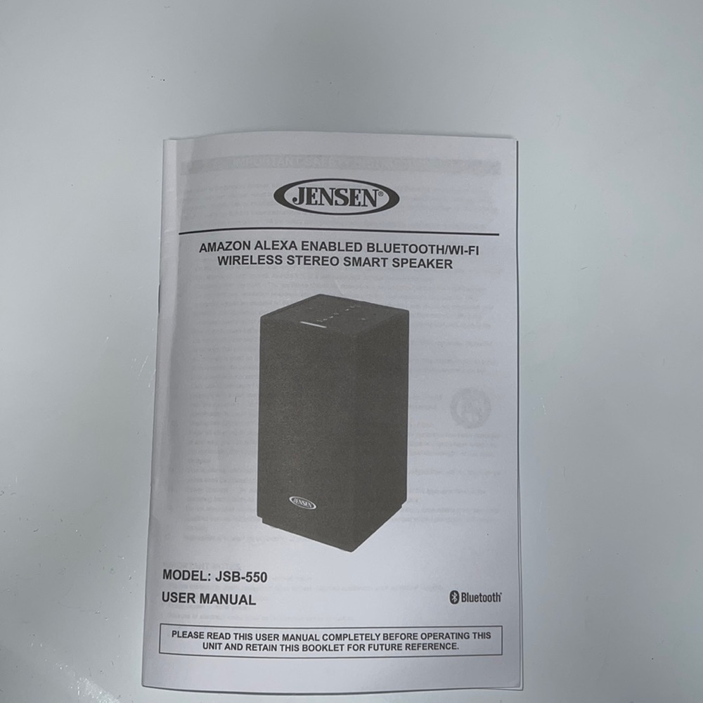 Jensen Amazon Alexa enabled Bluetooth speaker JSB-550